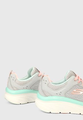 Tenis Running Gris-Rosa-Verde Skechers Max Flex Gri Kad_n