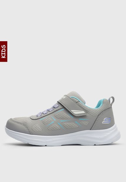 Tenis Lifestyle Gris-Celeste-Lila Skechers Kids Glimmer Kicks-Fresh Glow
