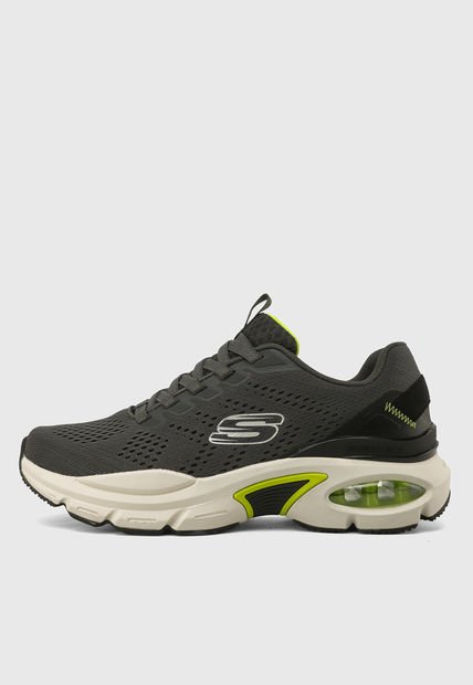 Tenis Lifestyle Gris-Blanco-Verde Claro SKECHERS Skech - Air Aventura