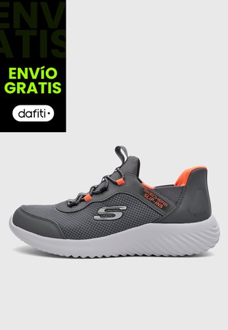 Tenis Lifestyle SKECHERS Bounder Brisk Burst Gris Skechers