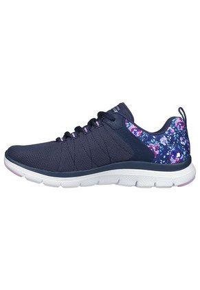 Tenis Skechers Flex Appeal 4.0 - Let It Blossom Color Azul - Blanco Para Mujer
