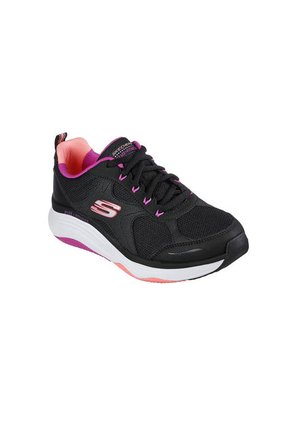 Tenis Mujer Skechers Sport D'Lux Fitness - Negro-Rosa