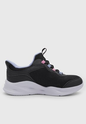 Tenis Lifestyle Skechers Sola Glow Neon Dash Negro