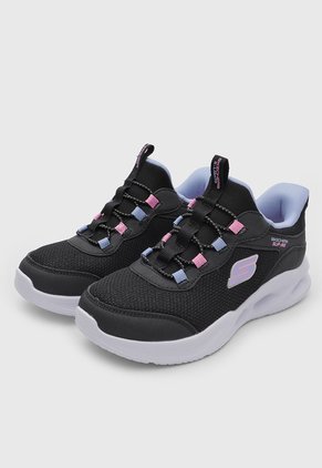 Tenis Lifestyle Skechers Sola Glow Neon Dash Negro