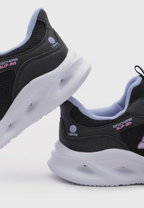 Tenis Lifestyle Skechers Sola Glow Neon Dash Negro