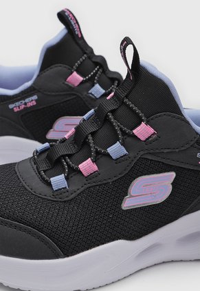 Tenis Lifestyle Skechers Sola Glow Neon Dash Negro