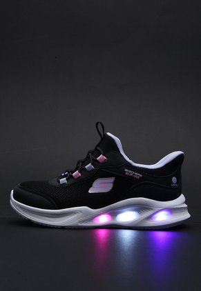 Tenis Lifestyle Skechers Sola Glow Neon Dash Negro