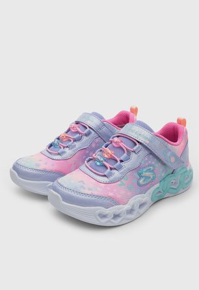 Tenis Lifestyle Skechers Infinite Heart Lila