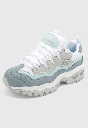 Tenis Lifestyle Blanco-Azul Skechers Ocean Tide