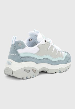 Tenis Lifestyle Blanco-Azul Skechers Ocean Tide