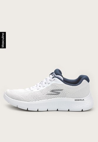 Tenis Walking Walking Blanco-Azul Navy Skechers Go Walk Flex-Remark Skechers