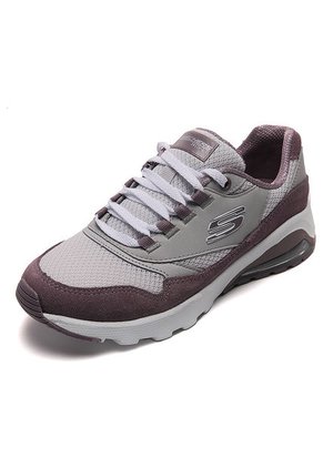 Tenis Running Lila-Blanco-Gris Skechers Extreme Loud Statement