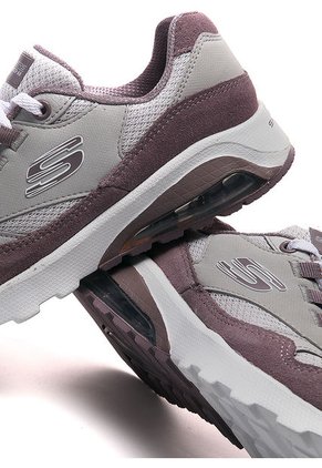 Tenis Running Lila-Blanco-Gris Skechers Extreme Loud Statement