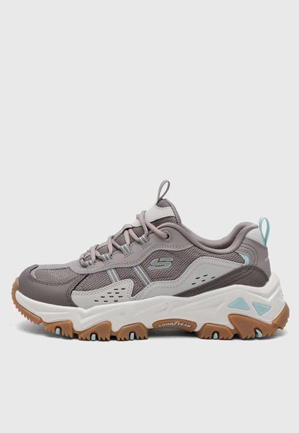 Tenis Outdoor Taupé-Aguamarina-Miel Skechers D'lites Hiker
