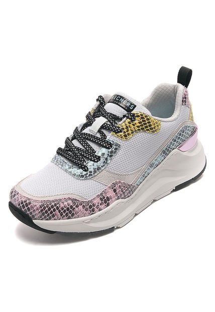 Tenis Lifestyle Blanco-Multicolor Skechers Jungle Vibes