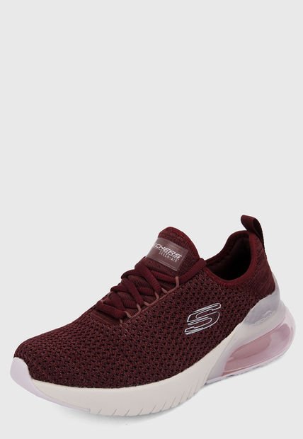 Tenis Running Vinotinto Skechers Air Stratus
