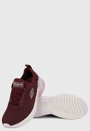 Tenis Running Vinotinto Skechers Air Stratus