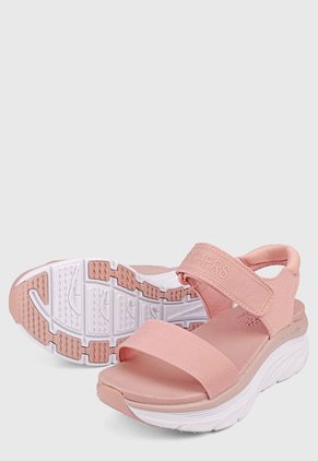 Sandalia Plataforma Palo Rosa-Blanco Skechers D'Lux Walker - New Block