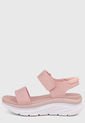 Sandalia Plataforma Palo Rosa-Blanco Skechers D'Lux Walker - New Block de Skechers