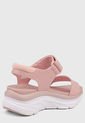 Sandalia Plataforma Palo Rosa-Blanco Skechers D'Lux Walker - New Block de Skechers
