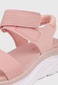Sandalia Plataforma Palo Rosa-Blanco Skechers D'Lux Walker - New Block de Skechers