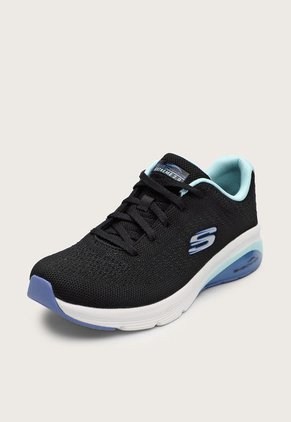 Tenis Training Negro-Blanco-Celeste Skechers Skech Air Extreme 2.0 - Classic Vibe