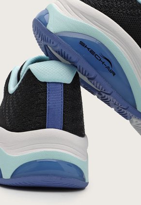 Tenis Training Negro-Blanco-Celeste Skechers Skech Air Extreme 2.0 - Classic Vibe