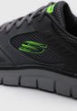 Tenis Training Gris-Verde Neón Skechers Track Syntac de Skechers