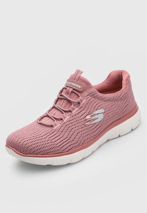 Tenis Training Palo Rosa-Verde Menta-Marfil Skechers Summits Next Wave