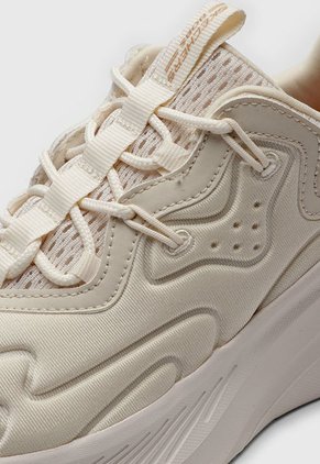 Tenis Lifestyle Beige-Ocre Skechers Bobs Sport Chaos Hl- Radiant Shine