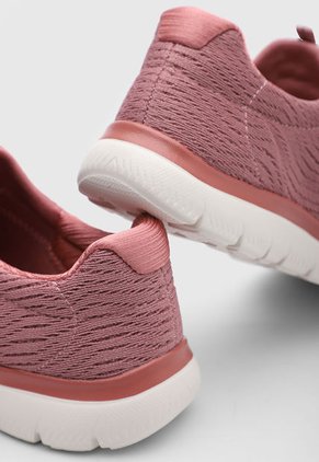 Tenis Training Palo Rosa-Verde Menta-Marfil Skechers Summits Next Wave