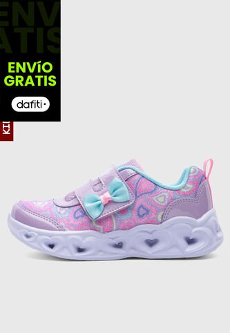 Tenis Lifestyle SKECHERS Heart Lights Lila Skechers