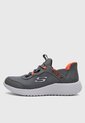 Tenis Lifestyle SKECHERS Bounder Brisk Burst Gris de Skechers
