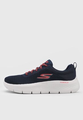 Tenis Training Azul Navy-Marfil-Salmón Skechers Go Walk Flex Alani