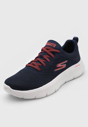 Tenis Training Azul Navy-Marfil-Salmón Skechers Go Walk Flex Alani