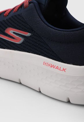 Tenis Training Azul Navy-Marfil-Salmón Skechers Go Walk Flex Alani