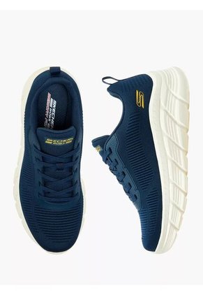 Tenis Skechers Hombre Bobs B Flex Hi Memory Foam Azul Oscuro