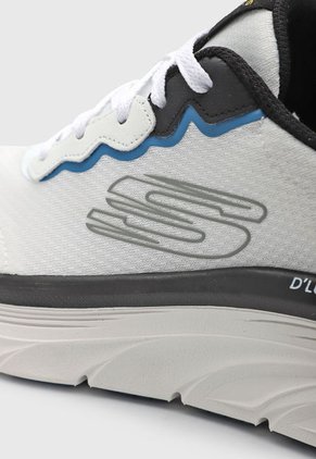 Tenis Training Blanco-Negro-Azul Skechers D'Lux Walker - Scrambler