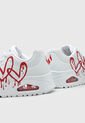 Tenis Lifestyle Blanco-Rojo Skechers Uno-Dripping In Love de Skechers