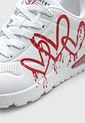 Tenis Lifestyle Blanco-Rojo Skechers Uno-Dripping In Love de Skechers