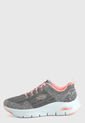 Tenis Training Gris-Coral-Blanco Skechers Arch Fit de Skechers