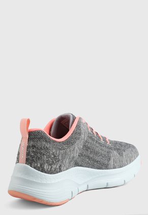Tenis Training Gris-Coral-Blanco Skechers Arch Fit
