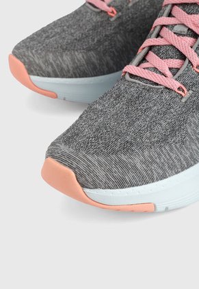 Tenis Training Gris-Coral-Blanco Skechers Arch Fit