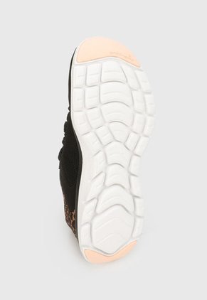 Tenis Running Negro-Animal Print-Blanco Skechers Flex Appeal 4.0 Wild Ballad