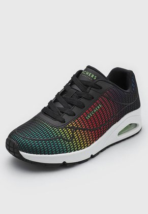Tenis Lifestyle Negro-Multicolor Skechers Eye Catching