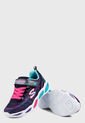 Tenis Training Azul-Multicolor Skechers Kids S LIights 20300L Bkmt de Skechers