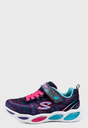 Tenis Training Azul-Multicolor Skechers Kids S LIights 20300L Bkmt