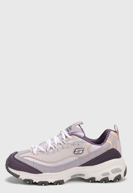 Tenis Lifestyle Lila-Beige-Violeta Skechers D'Lites - Cool Change