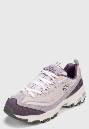 Tenis Lifestyle Lila-Beige-Violeta Skechers D'Lites - Cool Change