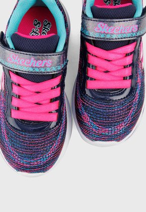 Tenis Training Azul-Multicolor Skechers Kids S LIights 20300L Bkmt